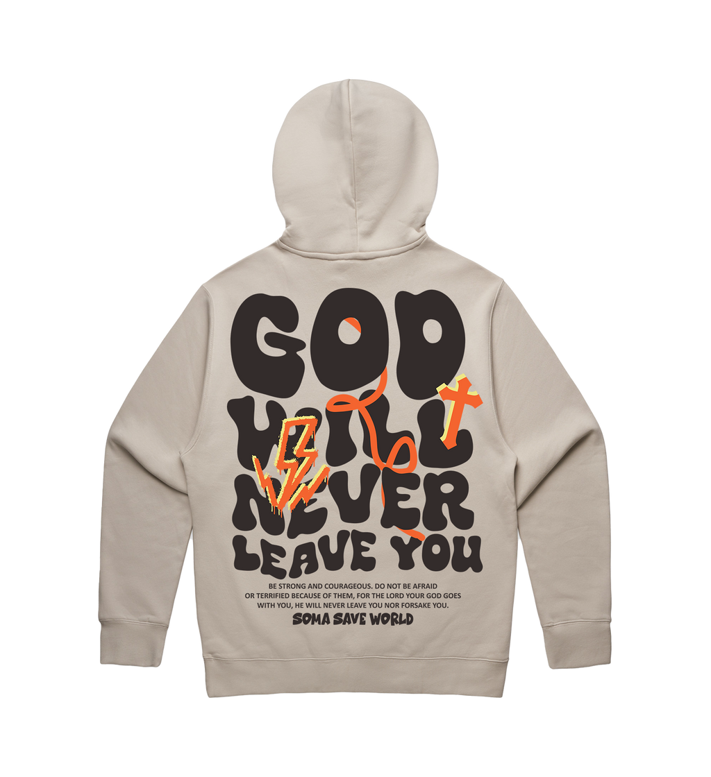 Soma Save World "God Will Never Leave You" Hoodie